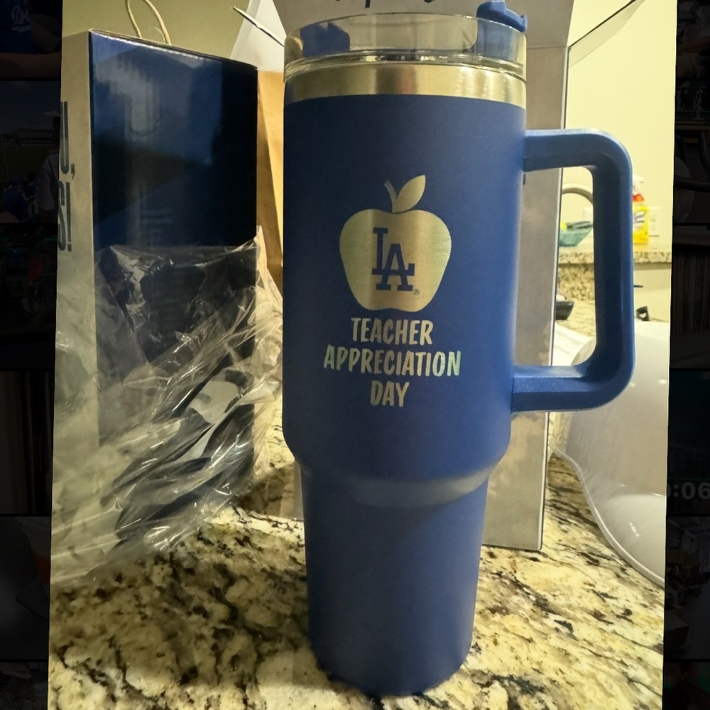 BRAND NEW DODGERS EXCLUSIVE TEACHER APPRECIATION TUMBLER/CUP